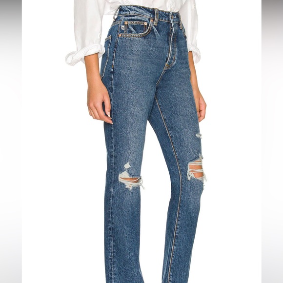 New with tags- Reece High rise slim straight jeans - Picture 2 of 3